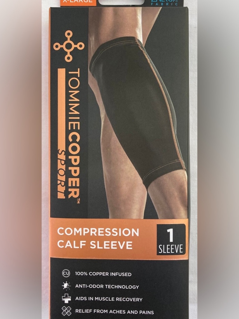 Tommie Copper Sport Black Compression Calf Sleeve